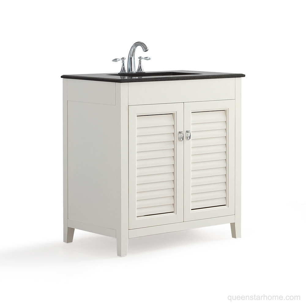 QS-AD03 30” White bathroom vanity cabinet